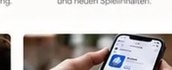 Smartphone mit App-Store-Oberfläche für einen Mobile-Game-Launch